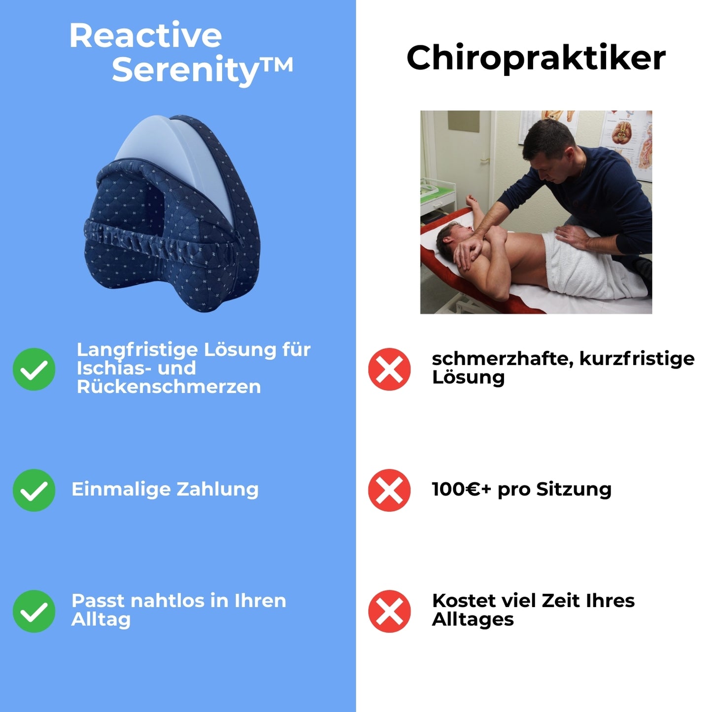 Kniewolke Deluxe™ ergonomisches Ausrichtungs-Kissen